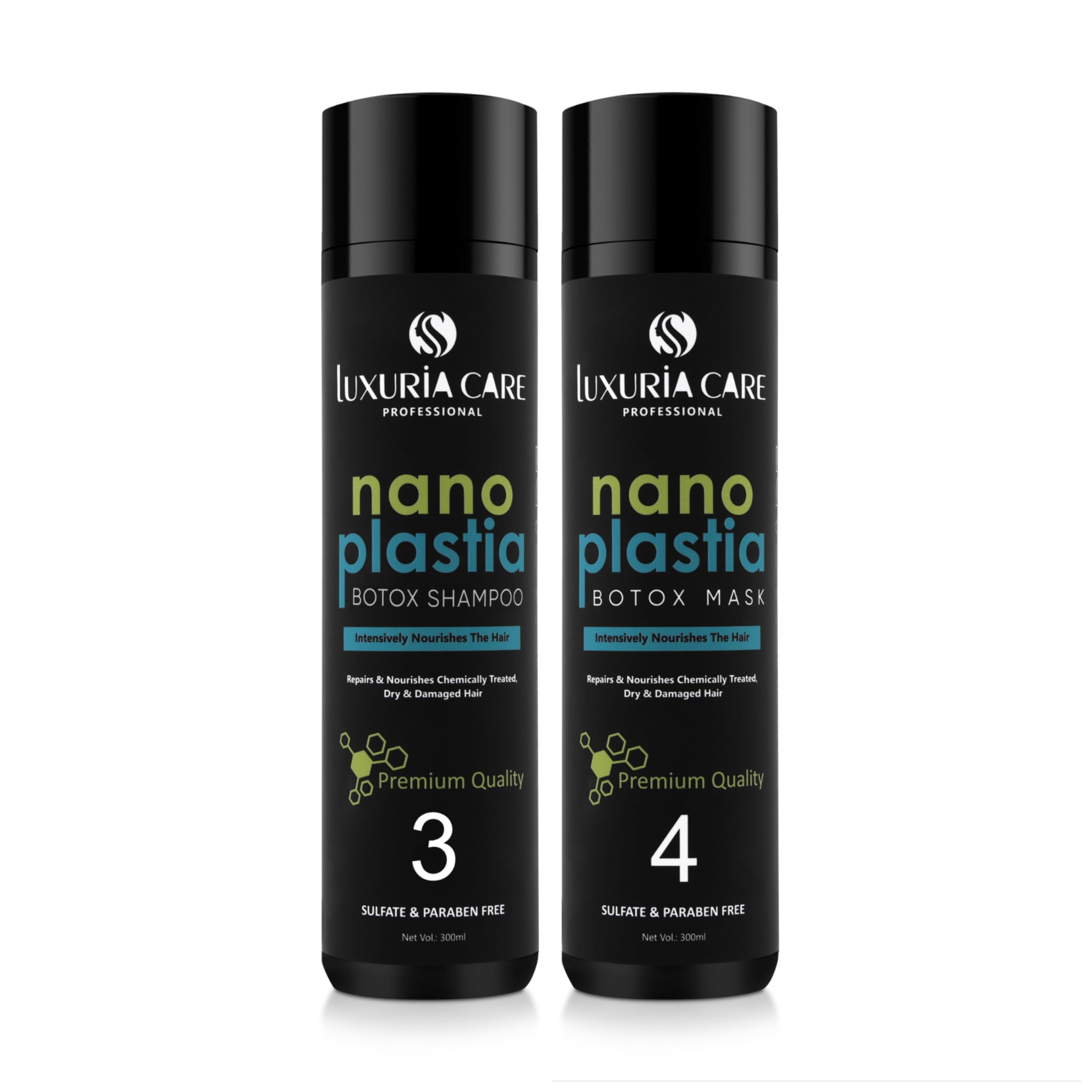 Nanoplastia hairtox Shampoo & Mask | Intensive Repair & Nourishment | Sulfate & Paraben Free | 300ml Each | Makes your hair Shiny, Silky & Smooth - (Pack of 2) (100 ml(pack of 2))-image-19
