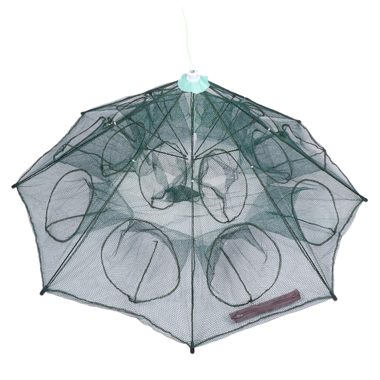 BESPORTBLE Foldable Umbrella Shrimp Net Fishing Cage Portable Hexagonal Mesh Crab Lobster Trap Compact Fishing Net for River Lake Pond