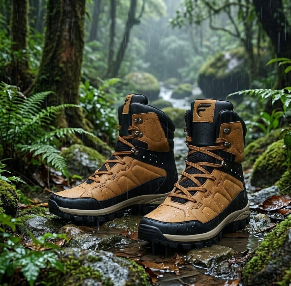Image of STORM Men's High-Top Comfort Stylish Fashion Hiking Trekking Outdoor Biker Sporty Ankle Boots