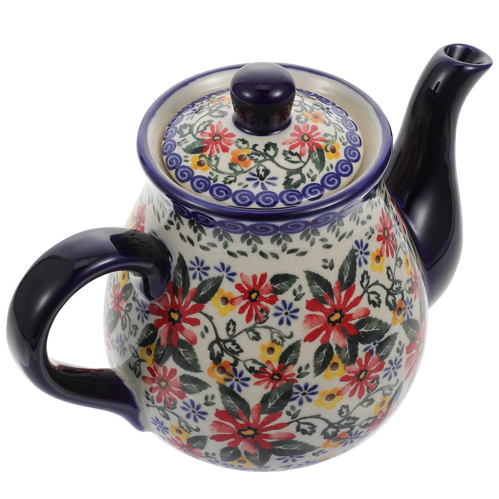 Ipetboom Tetera de Cerámica Resistente al Calor Hogar, Diseño Elegante y Fácil de Sostener, Adecuado Suministro de Té Cocina