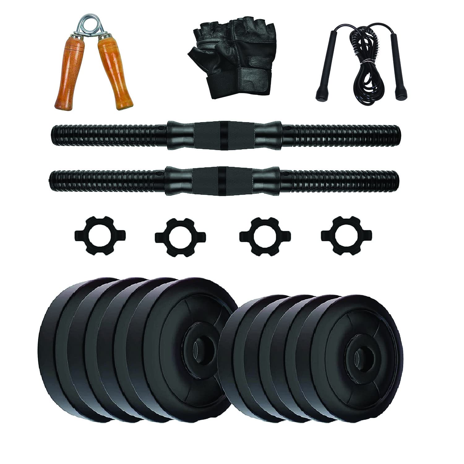Encanto 4KG Adjustable Dumbbell Set, 1 Pair of Adjustable Dumbbell Rods with PVC Dumbbell Plates With Accesories, Home Gym Combo (1 kg x 4 = 4 kg) (B0BWYXY93R) Amazon Price History, Amazon Price Tracker