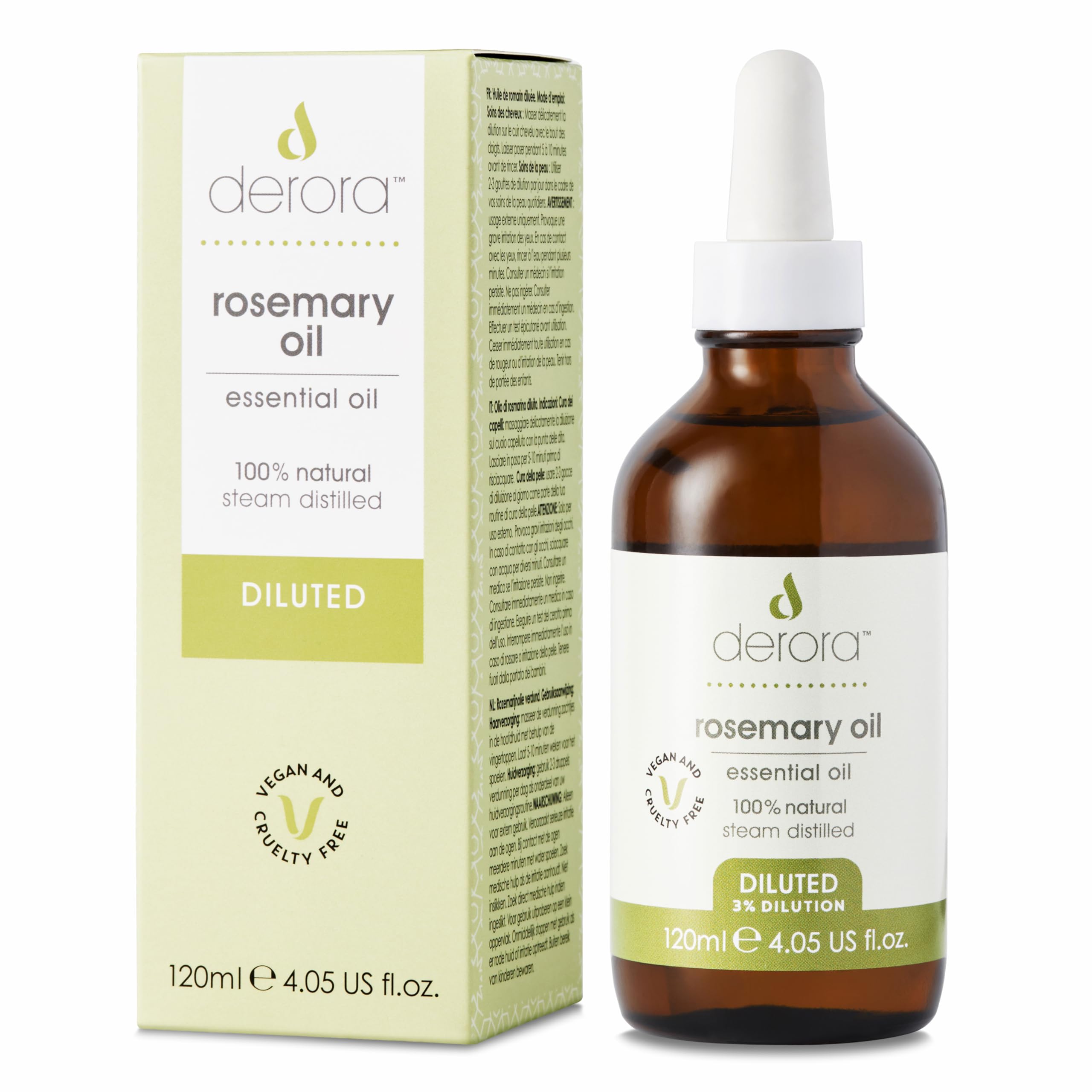 Derora - Rosemary Oil (diluted) - 120 ml, 120 ml (Pack of 1)