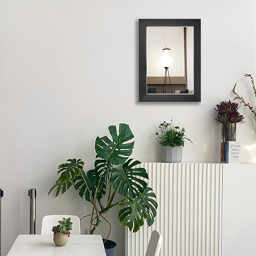 Miniatura 3 de Ruomeng Espejo de pared rectangular de 24 x 36 pulgadas para baño, dormitorio, entrada, sala de estar, nogal