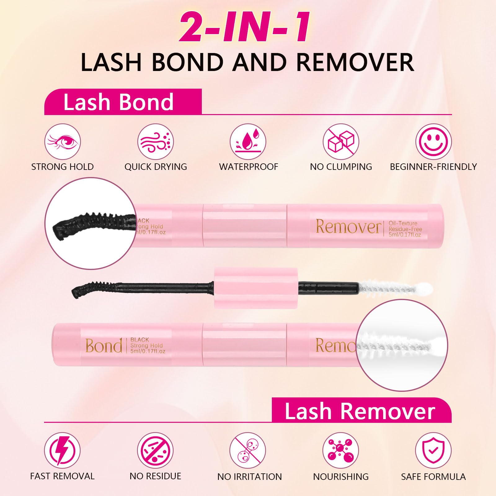Kiusatig HalfLashes Wispy Cat Eye Fluffy 3/4 Fake Eyelashes 10 works Corner Lashes, Pink, 1 pair (Pack of 10) - Image 4