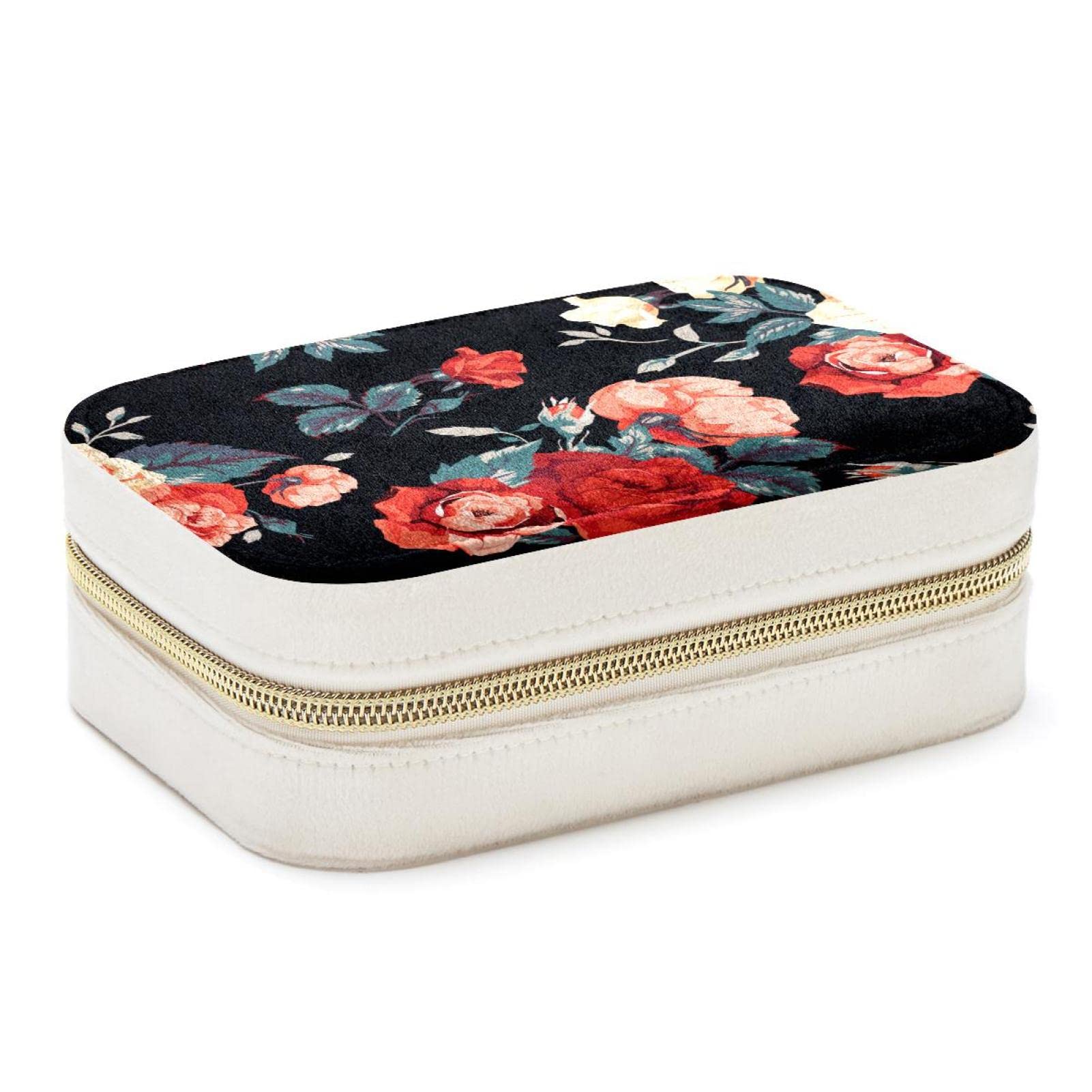 Boîte à bijoux portable et compacte pour boucles d'oreilles et bagues de voyage