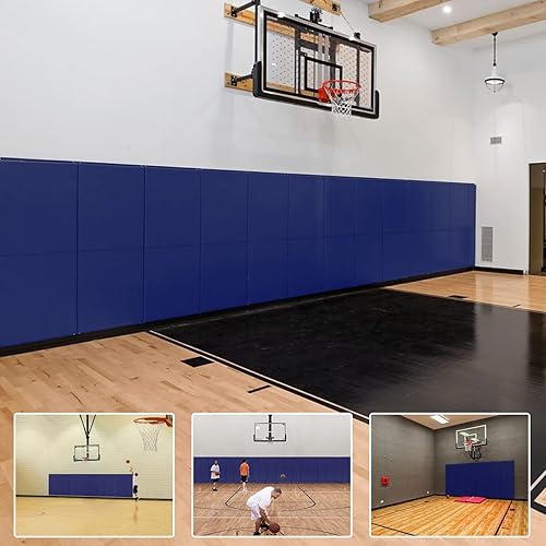PROGOAL Almohadilla de pared de espuma de 2 pulgadas de grosor, protectores de cancha de baloncesto, acolchado duradero e impermeable para aros de