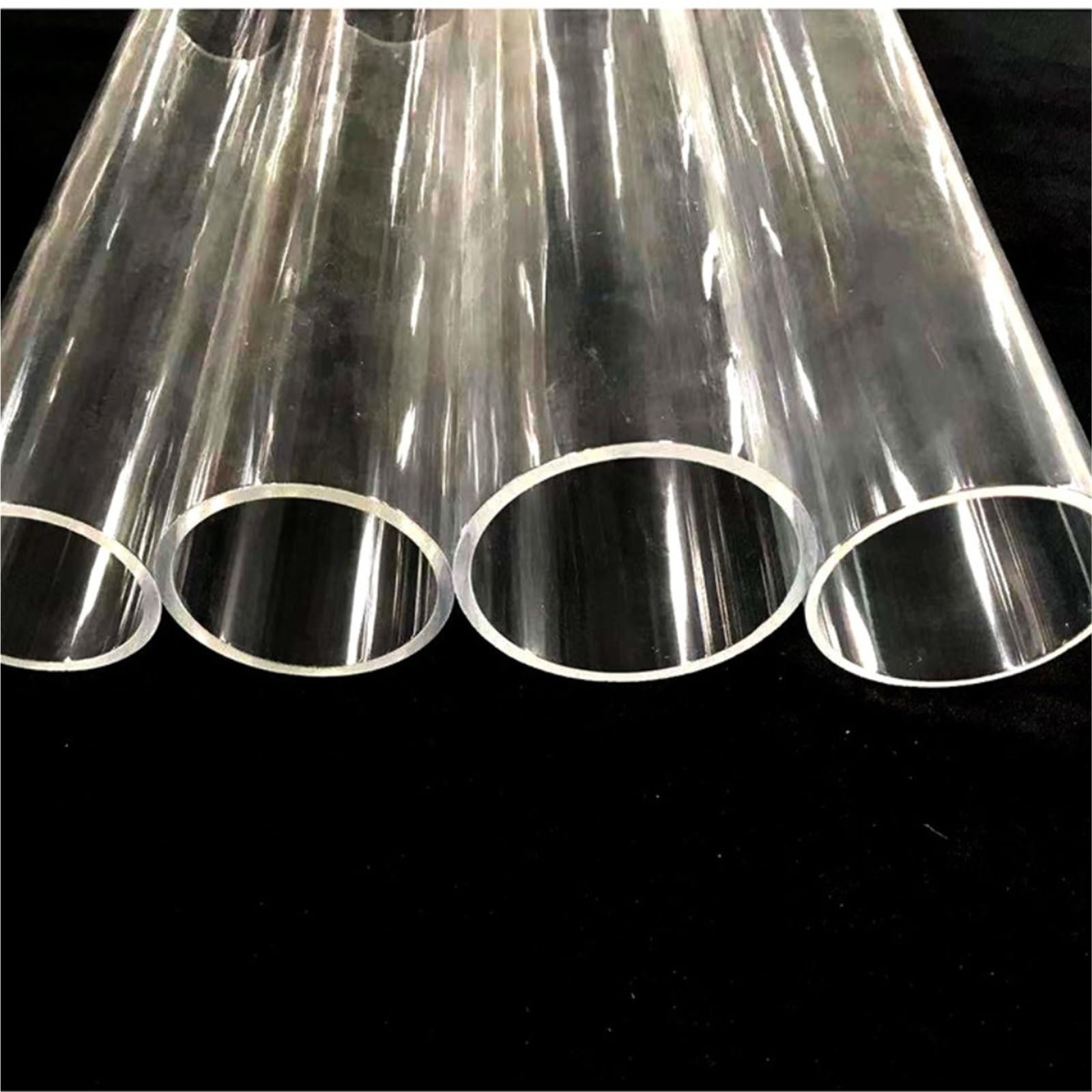 Tamaños múltiples del tubo redondo rígido claro de acrílico los 24cm 49cm | Tubo acrílico transparente de alta claridad, fácil de cortar y liviano for proyectos de bricolaje(49CM*35MM*25MM)