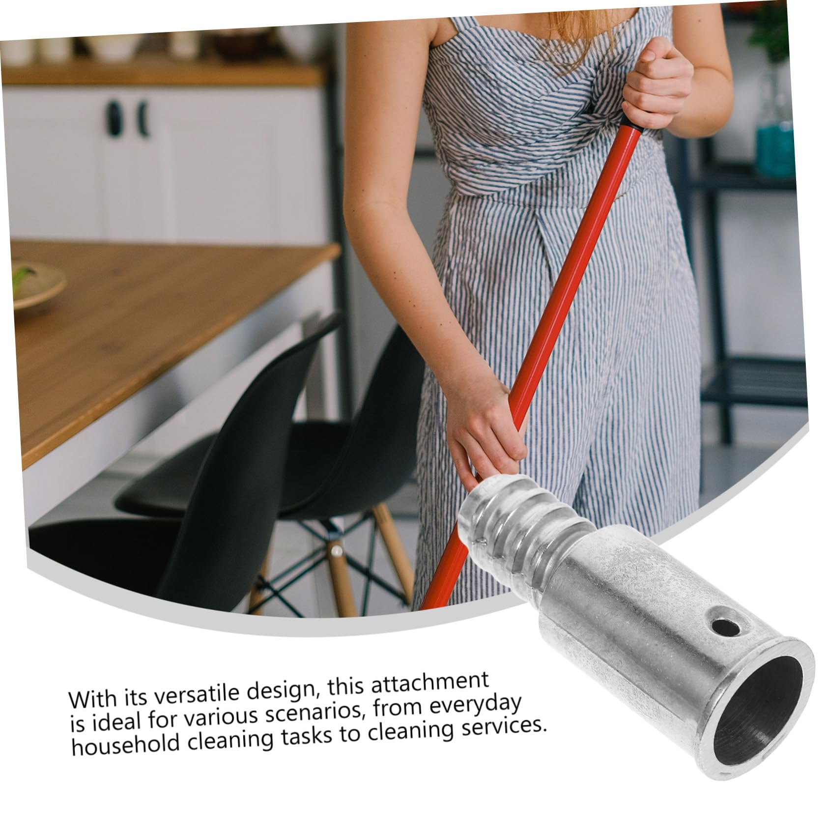 Aluminiowy Adapter Gwintowy Do Przedłużaczy Teleskopowych Końcówka Do Kijów Mocny i Trwały Element Szczotek i Wałków Malarskich