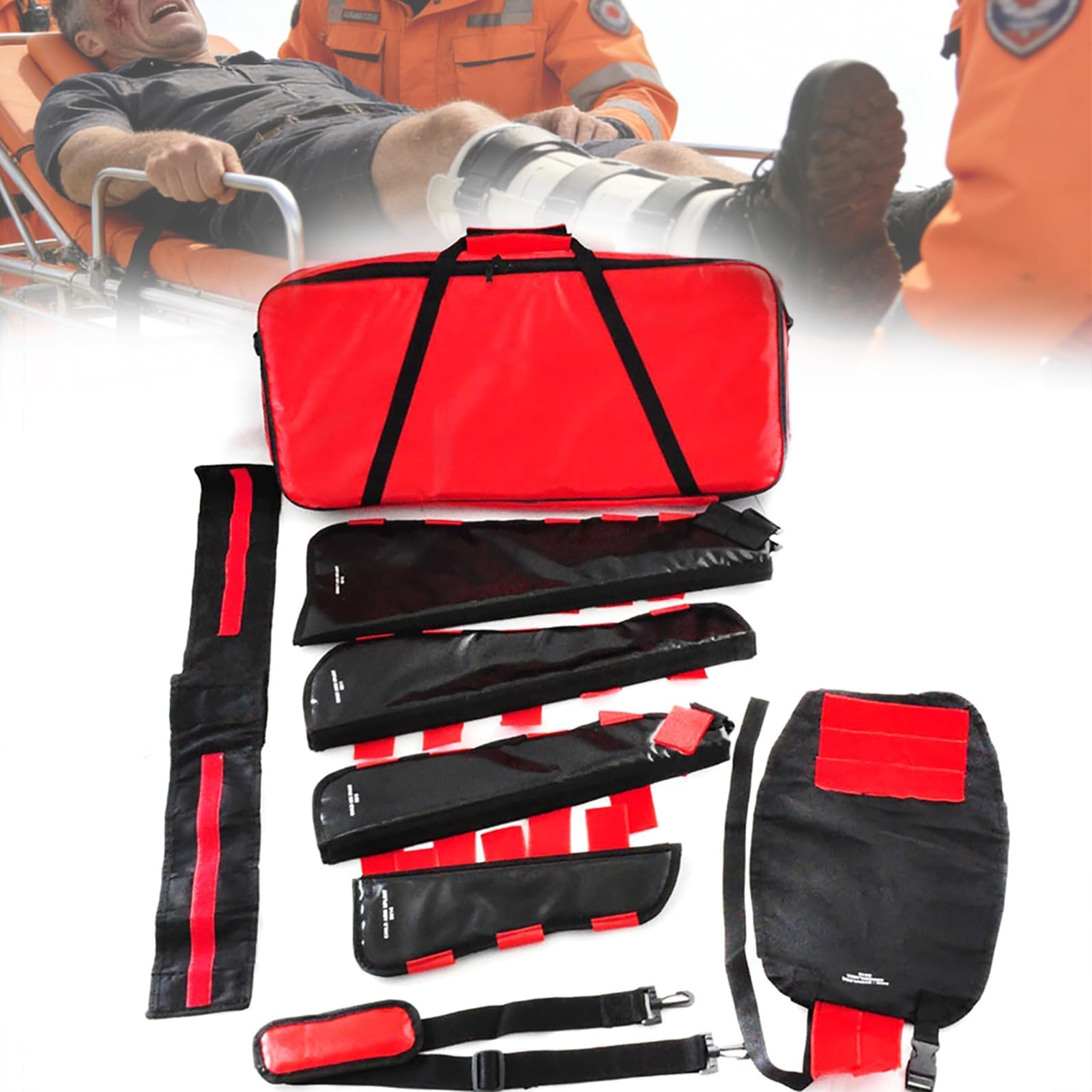 Set di stecche mediche di emergenza, immobilizzatore completo per il trattamento delle fratture di emergenza, kit di stecche mediche per fratture EMT Paramedic, per primi soccorritori, EMT, paramedici