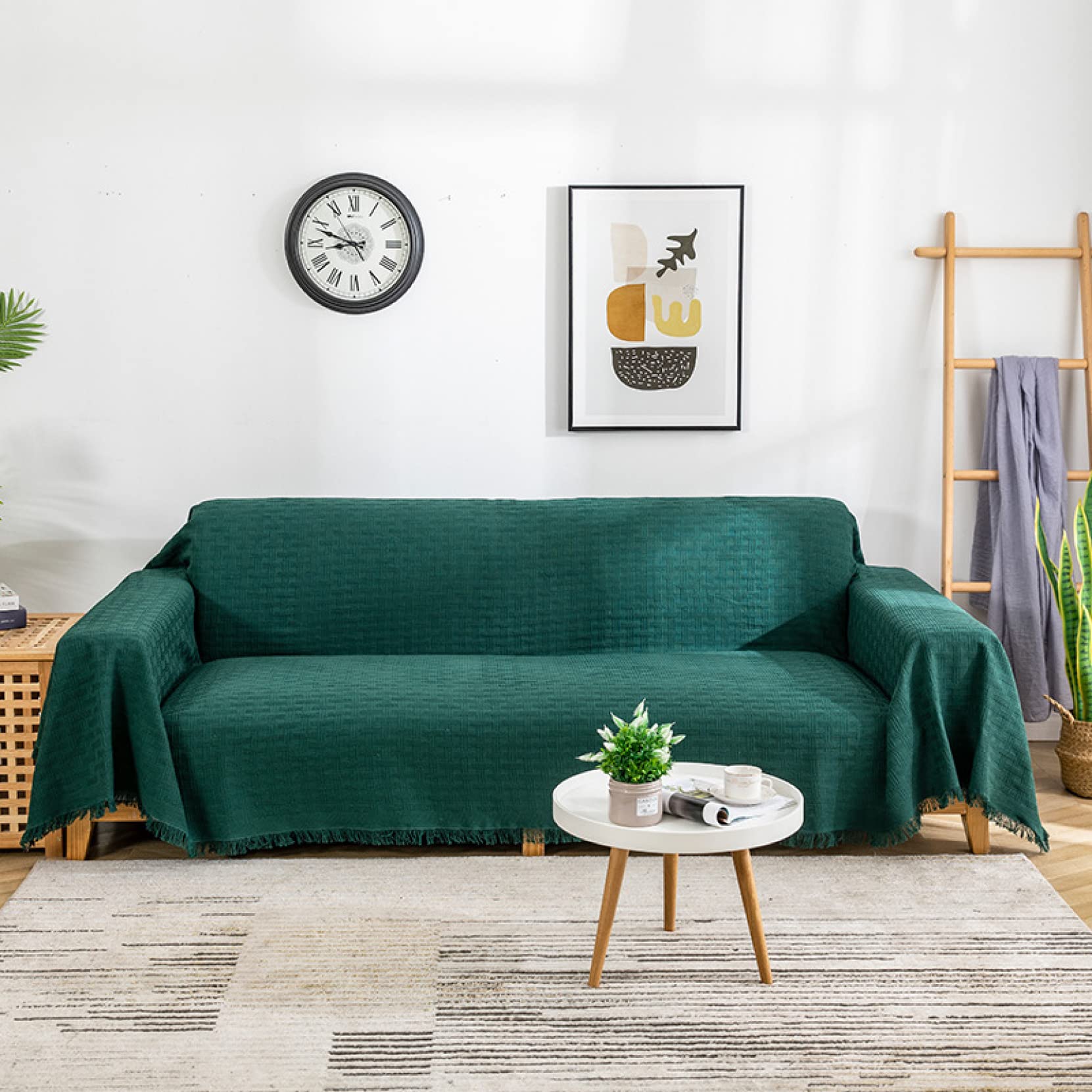 マルチカバー 深緑 ソファーカバー ベッドカバー キッチン ラグ アクセント マルチカバー 深緑 ソファーカバー ベッドカバー キッチン ラグ アクセント