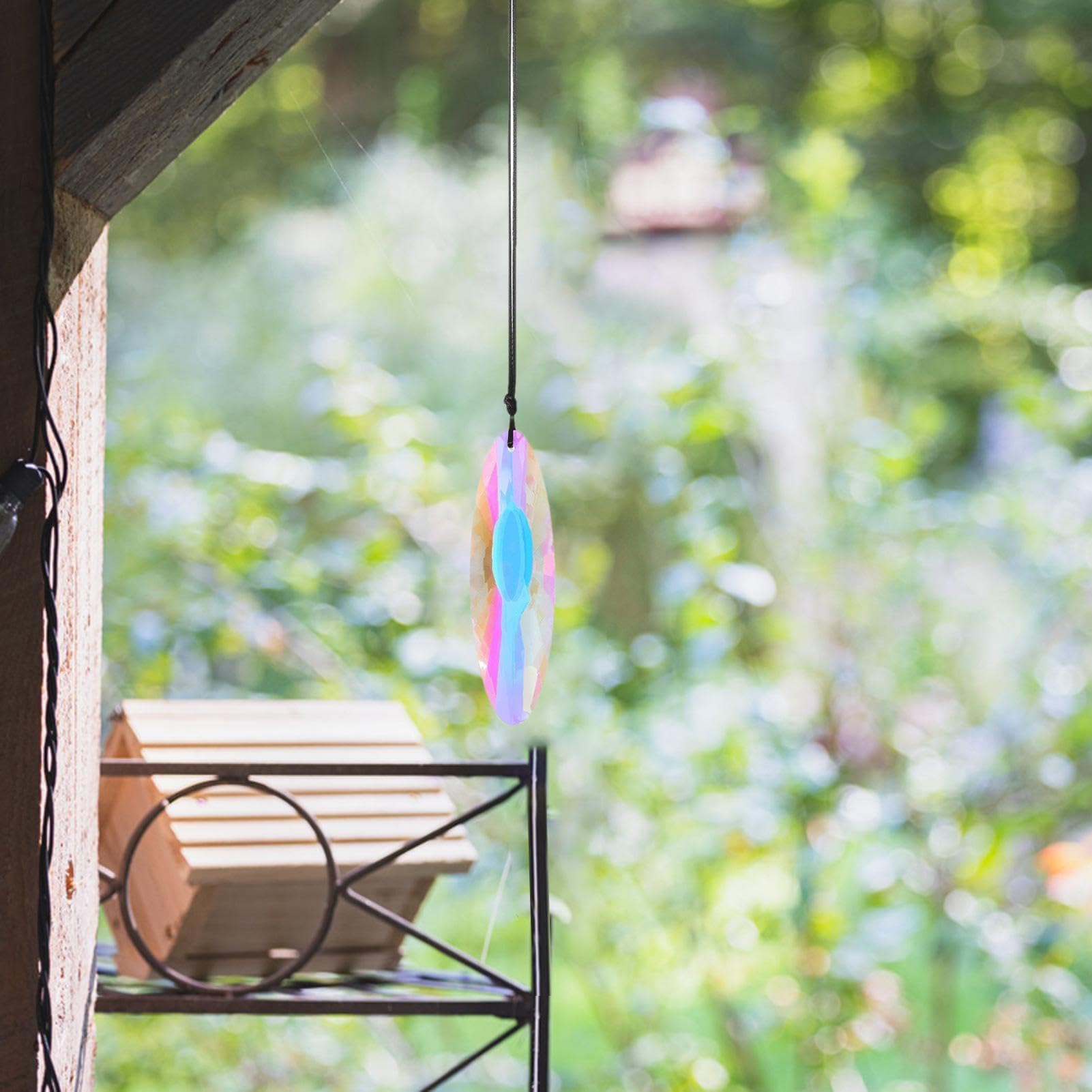 Acchiappasole in cristallo con rivestimento AB, prismi decorativi per finestre, per soggiorno, camera da letto, giardino, cortile e auto