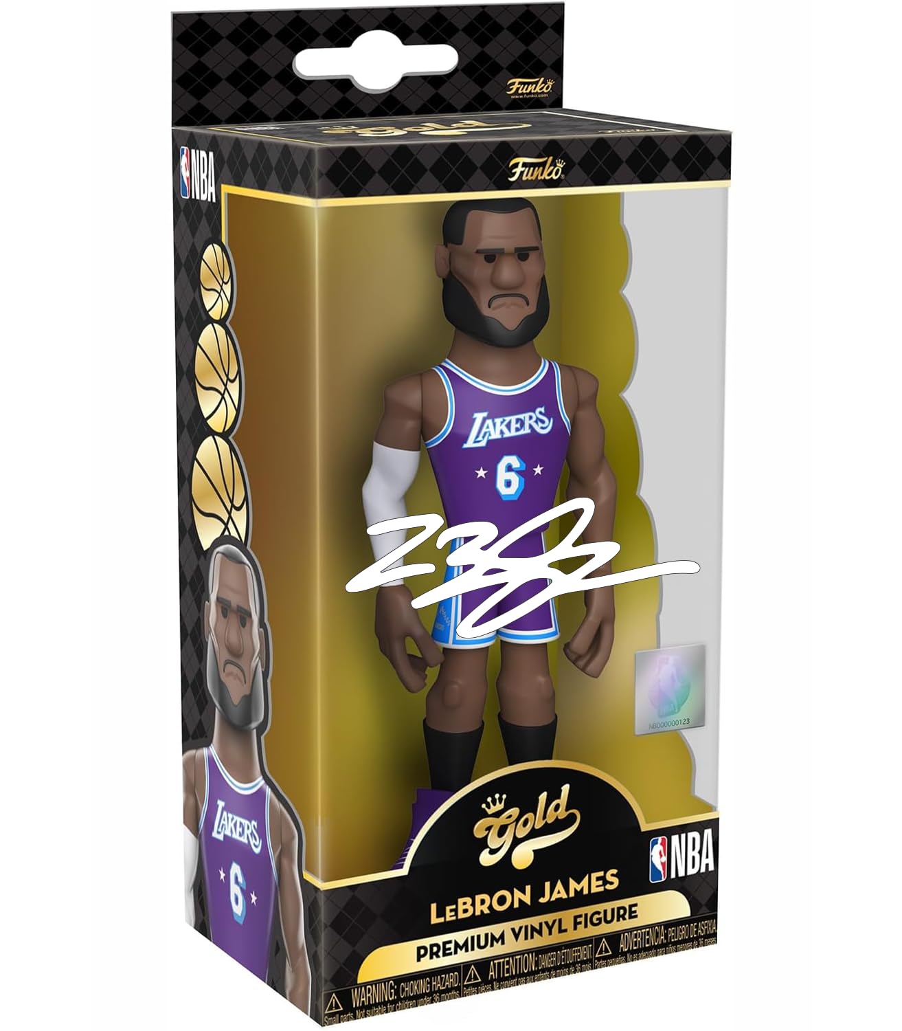 LeBron James Gold 5 Inch Facsimile Signed Reprint Laser
