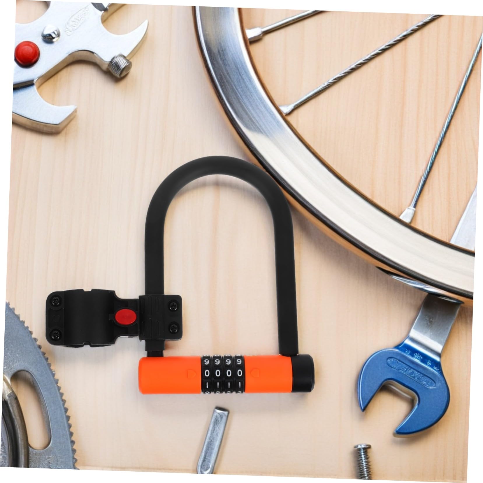 Toddmomy Lucchetto Bicicletta Combinazione U-shape Antifurto Resistente e per e Scooter Sicurezza per Cancelli e Recinzioni