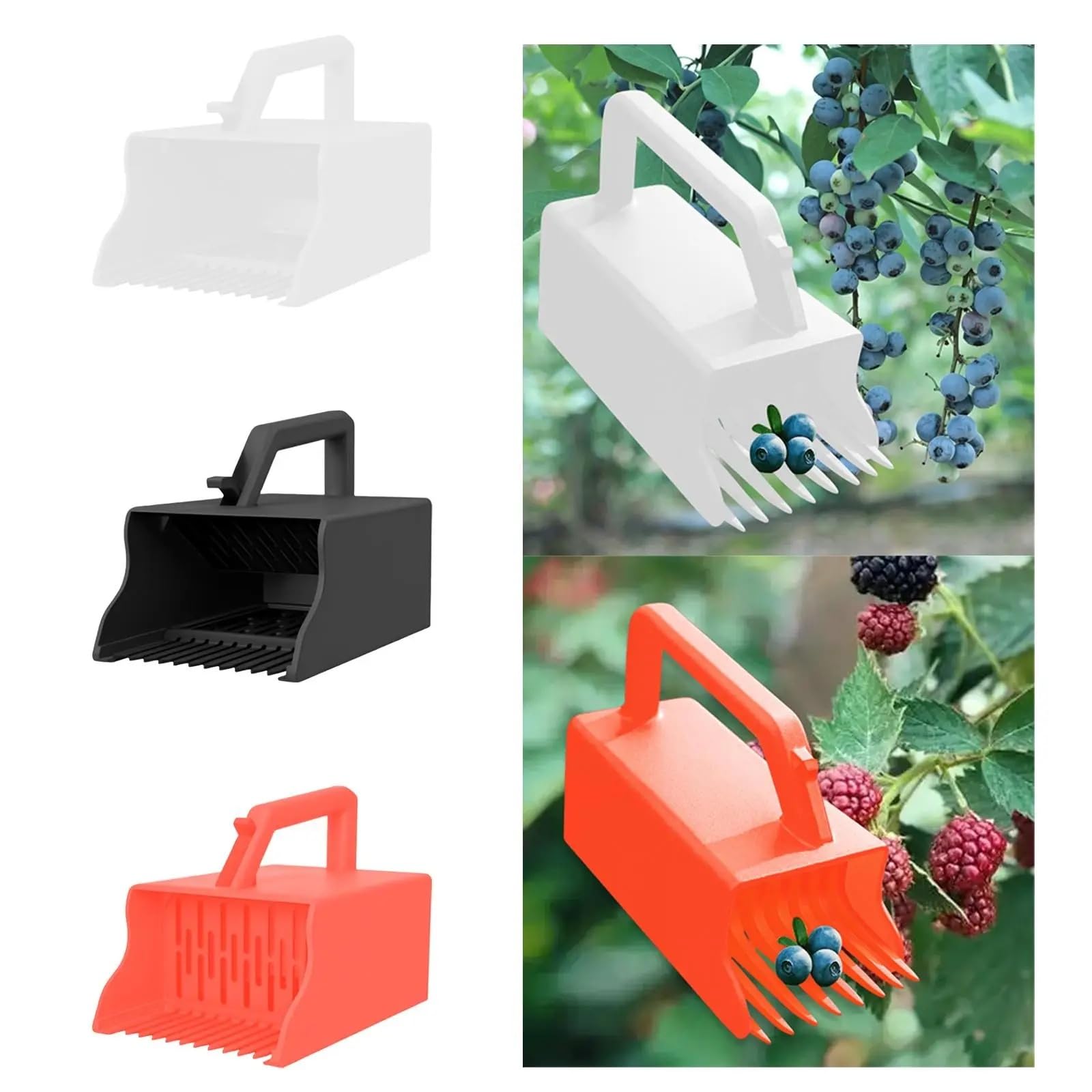 Generisch Tragbarer Beerenpflücker mit Kamm und ergonomischem Griff for Blaubeeren und kleine Beeren(Red)