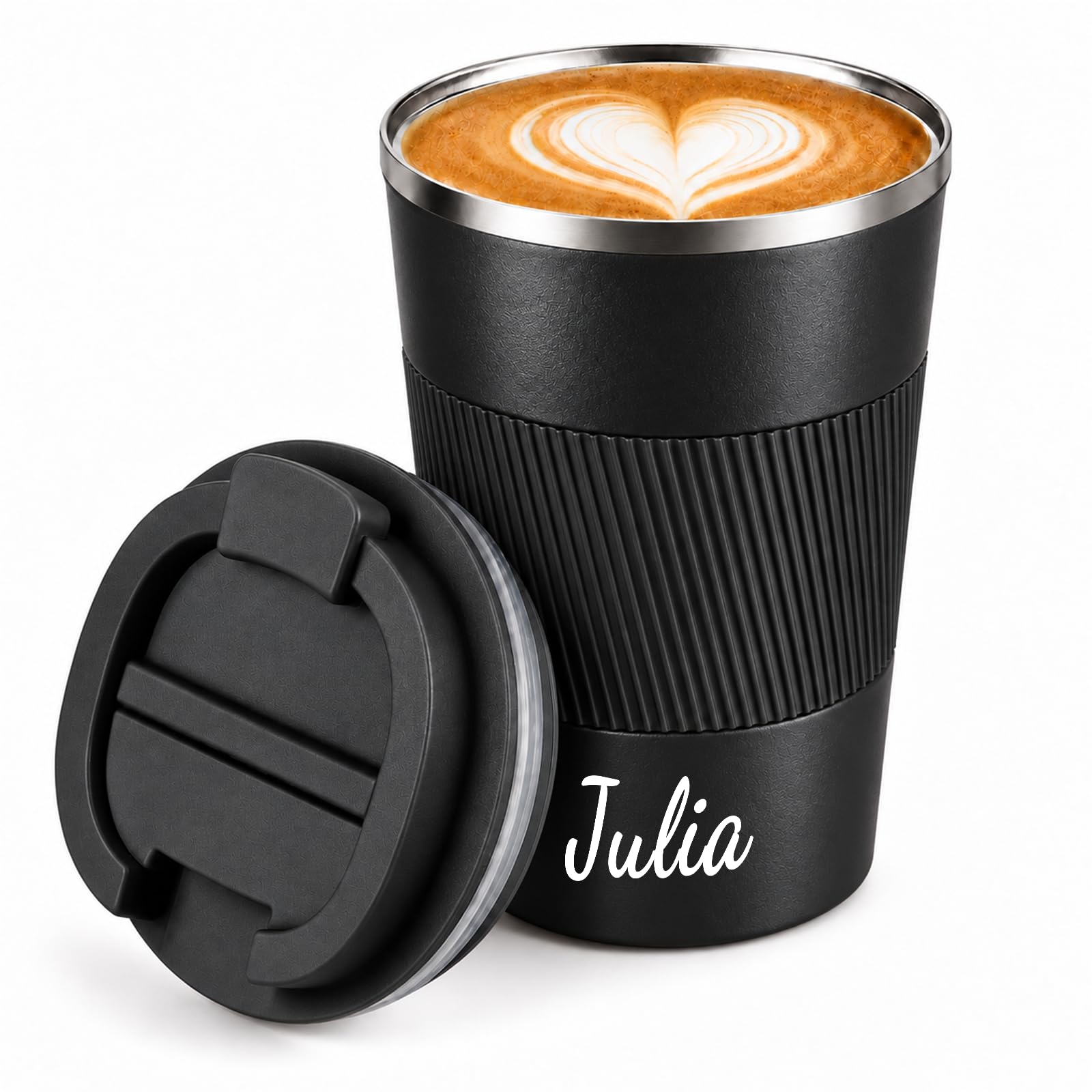 loongway Thermobecher Personalisiert mit Name Kaffeebecher to go Geschenke