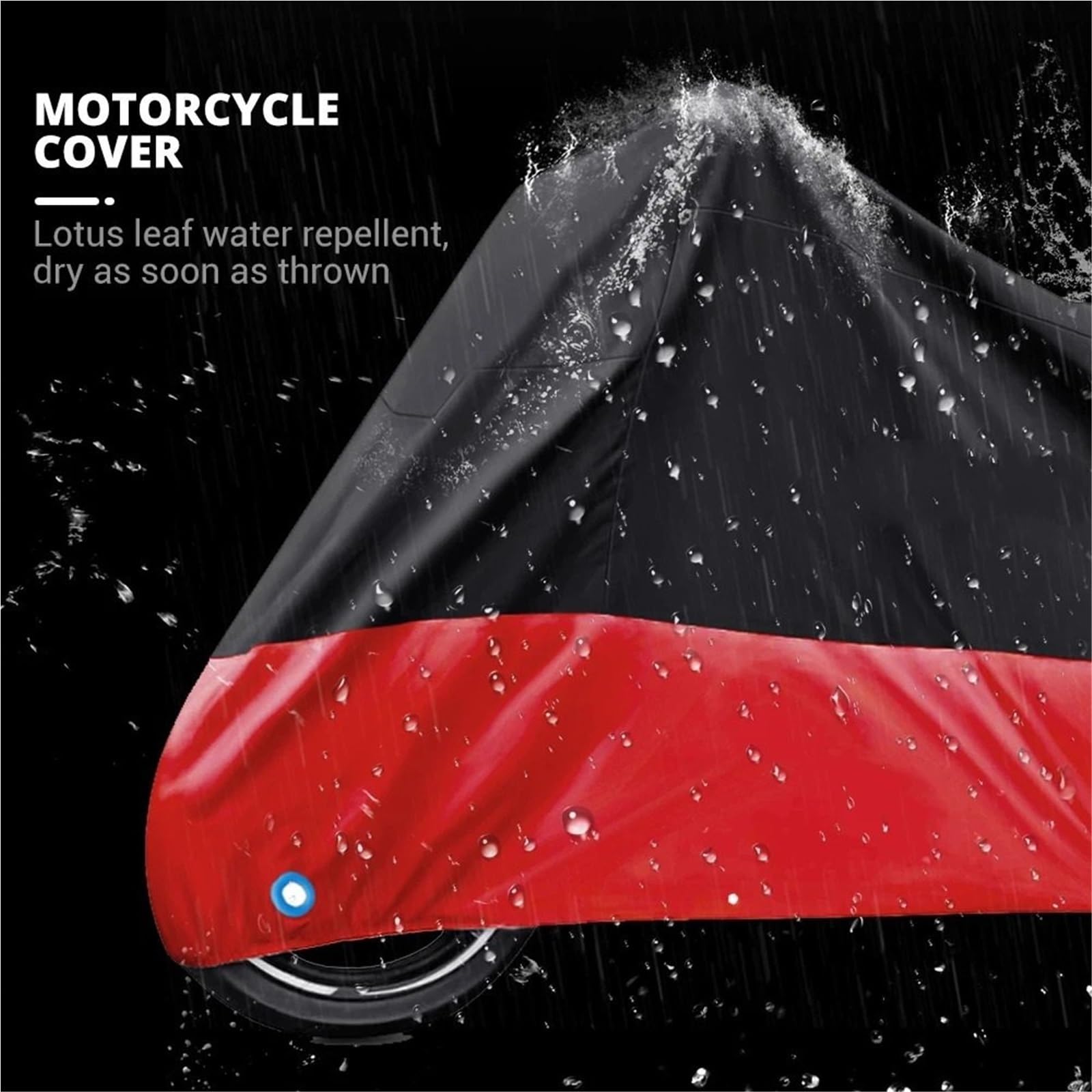 Wodoodporny pokrowiec na motocykl Osłona przeciwsłoneczna motocykla/nowy pokrowiec na motocykl Wodoodporna osłona przeciwdeszczowa na motocykl, pyłoszczelna pokrywa samochoduwodoodporna(Black,3XL fo