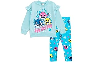 Baby Shark Pullover Fleece Sweatshirt with Matching Pant, For Kids Ages 12M-5T