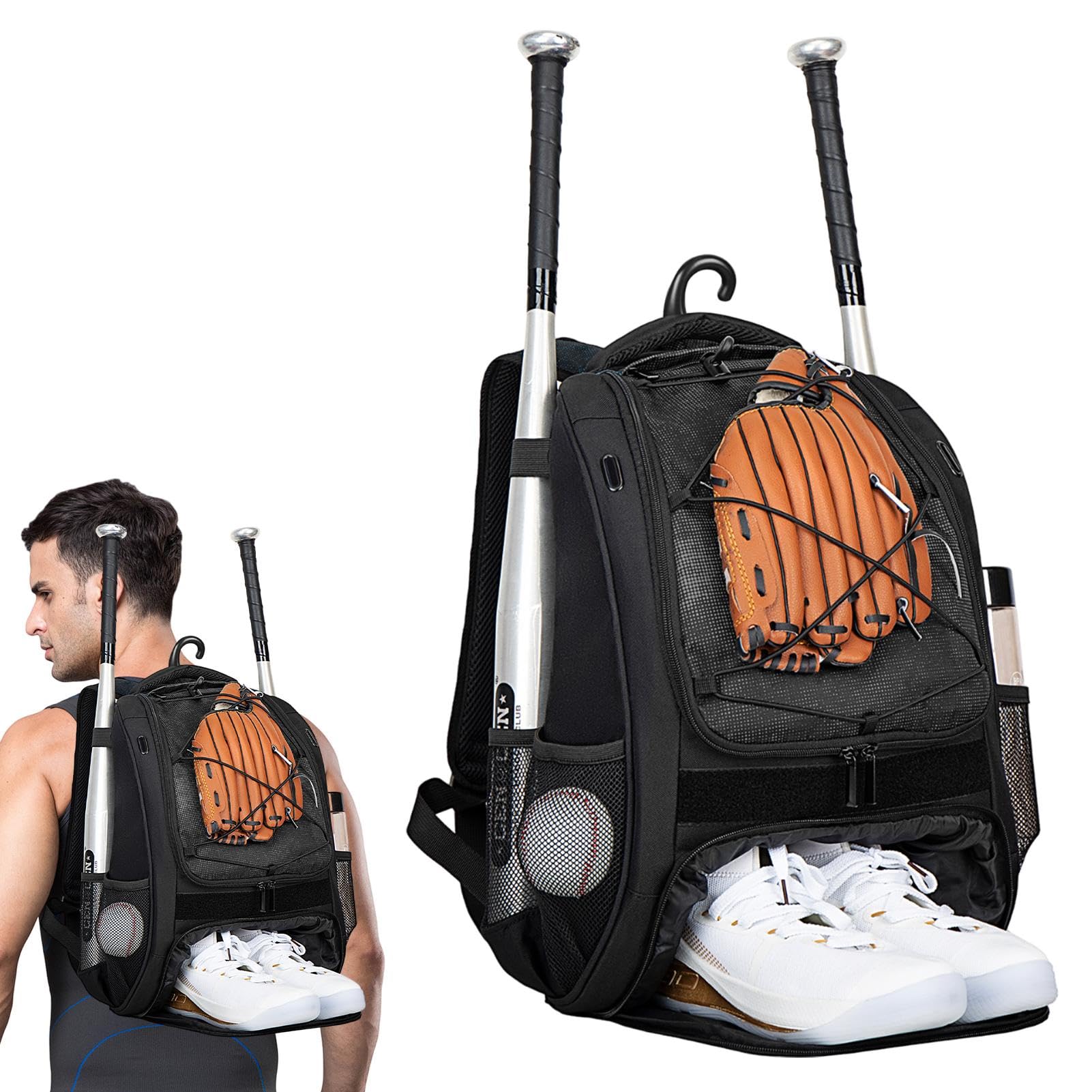 Borsa Softball HOHONANA - Zaino Attrezzatura Con Scomparto Scarpe, Arancione