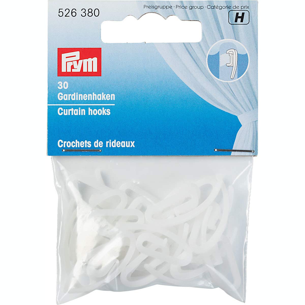 Prym White Curtain Hooks