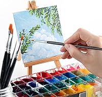 Vista 3 de Transon Pinceles de pintura de detalles pequeños para pintura de modelos en miniatura, adecuados para pintura al óleo de gouache de acuarela