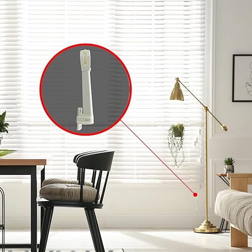 Miniatura 8 de Amazing Drapery Hardware Spring Loaded Cord Tensioner for Cord Loops - Ivory, Wall or Floor Mount - 1 Pack