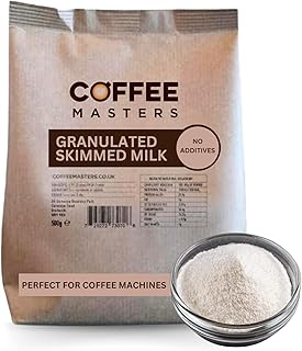 Granulated Skimmed Milk Powder - 10 x 500g Dried Skim Powdered with No Additives - Perfect for Bean to Cup Espresso Machines and Home Use