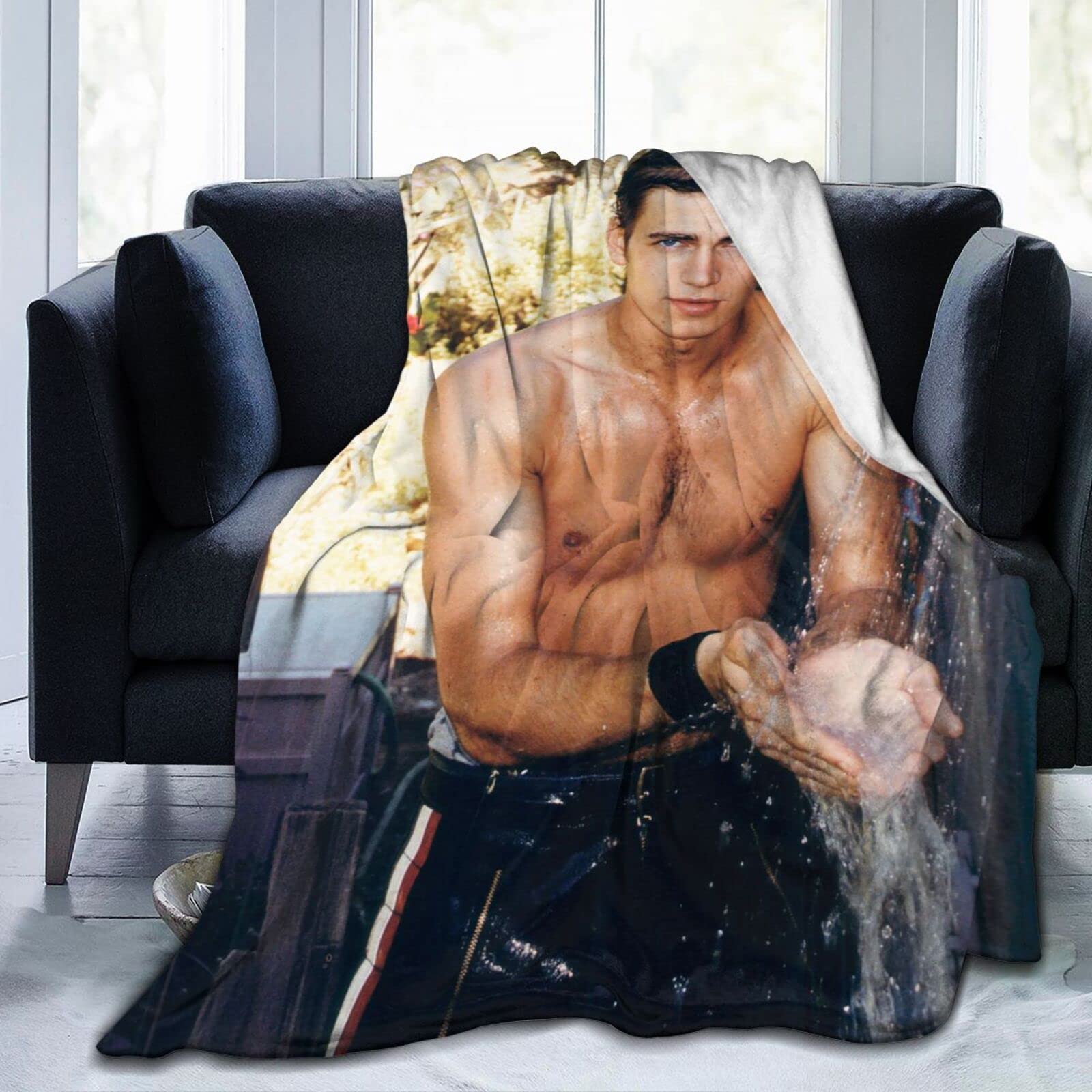 Hayden Christensen Fleece Throw Blanket, Ultra Soft Cozy Luxury Fuzzy Blanket for Couch Bed Sofa, Lightweight Warm Plush Blankets Bedding for All Season