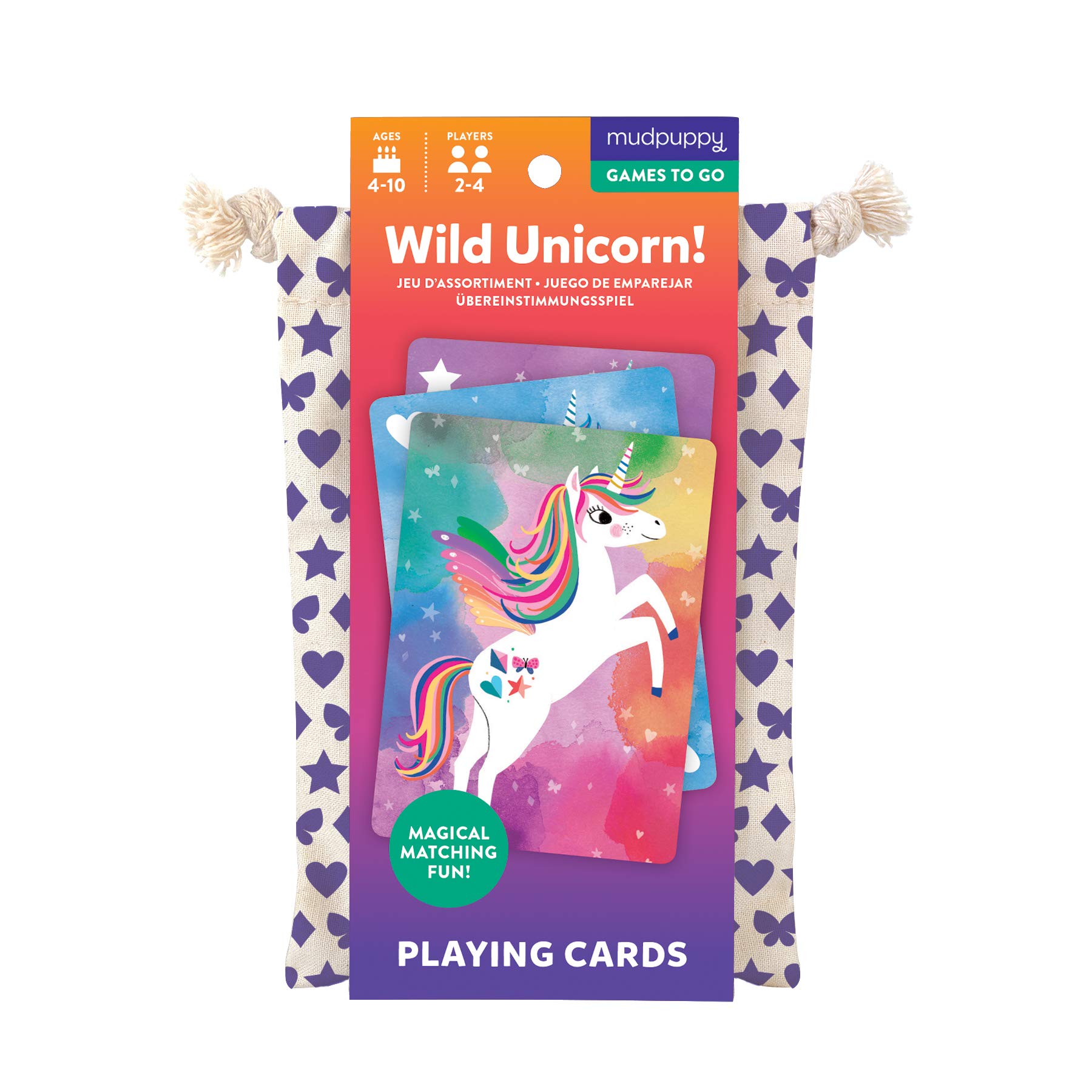 Amazon.com: Mudpuppy Wild Unicorn! Playing Cards to Go: 40 Cards