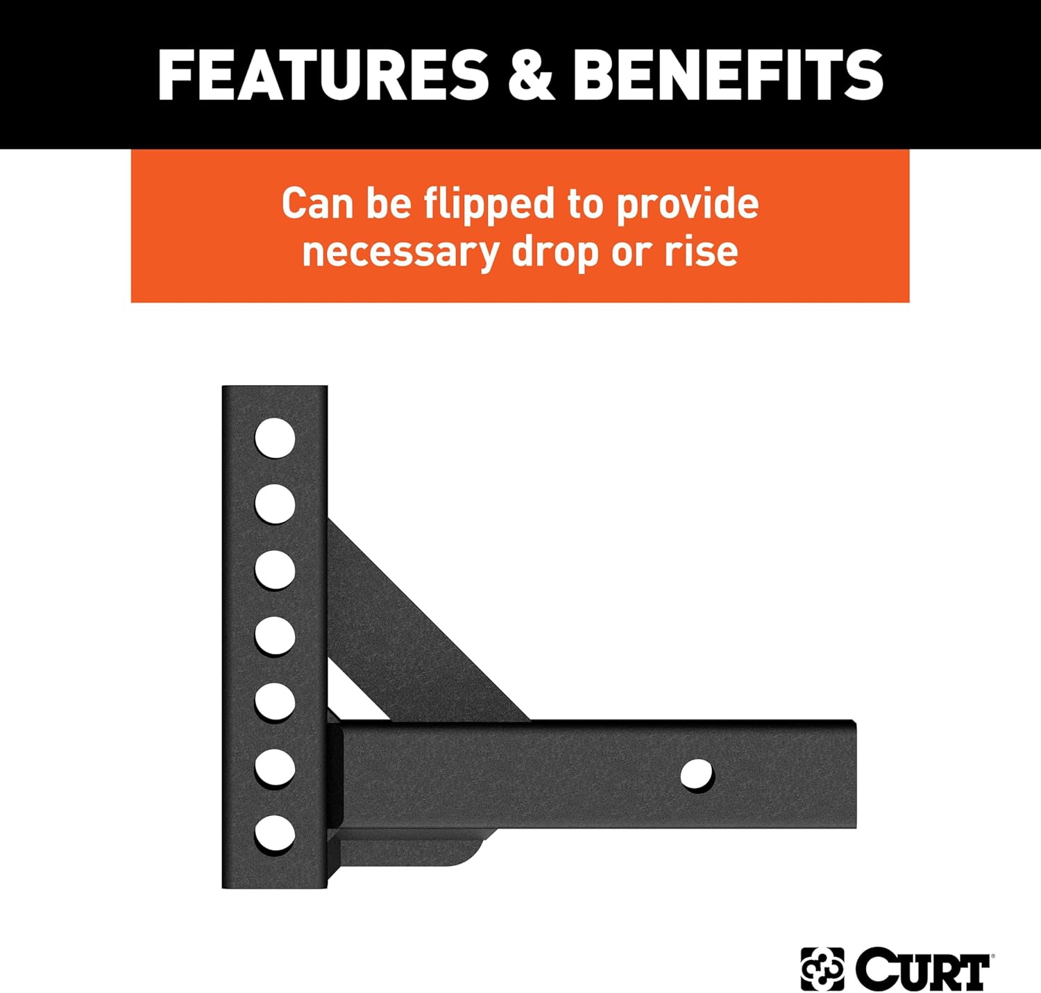 Curt Manufacturing 17100 Adj Hitch Bar 12 in Length