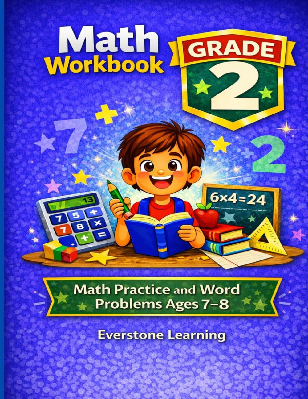 MATH WORKBOOK Grade 2: Math Practice and Word Problems Ages 7–8 (Everstone Learning Math Workbook Series)