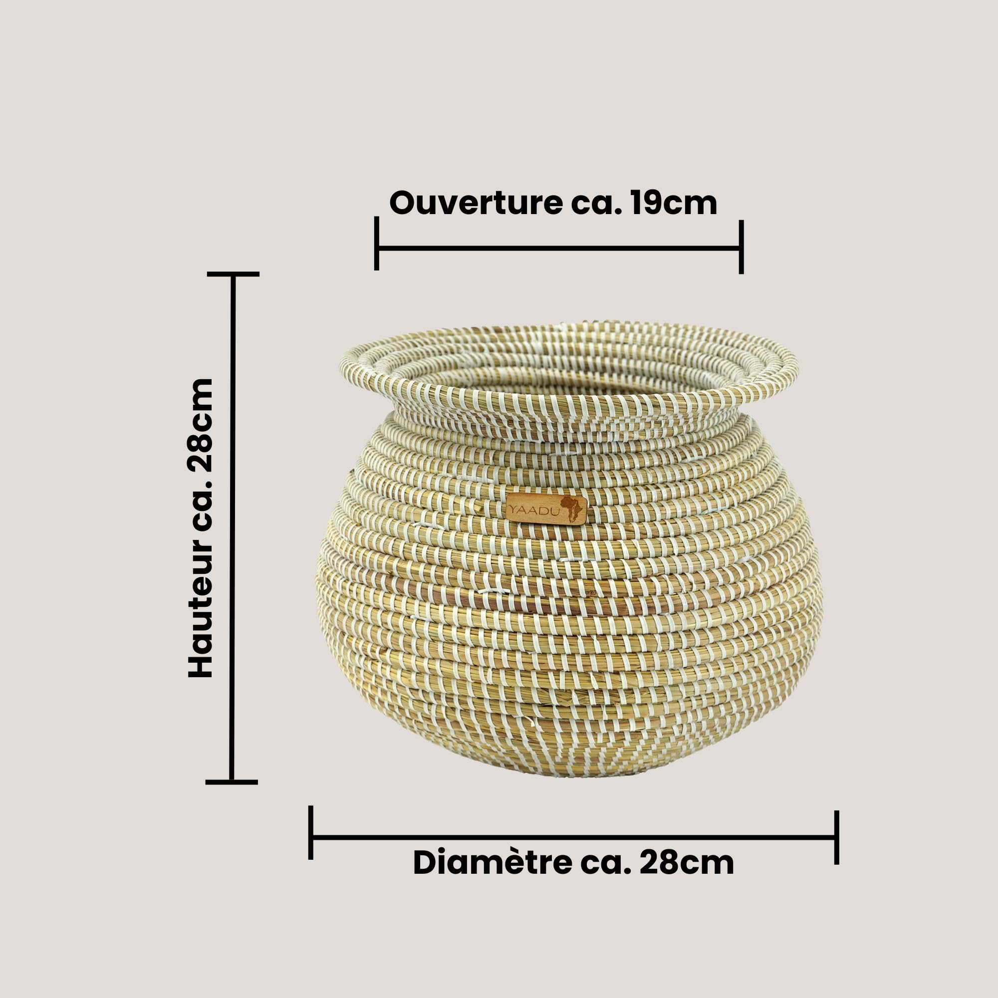 Cache-Pot tressé 28 cm Grand Panier pour Plantes ou Rangement décoratif