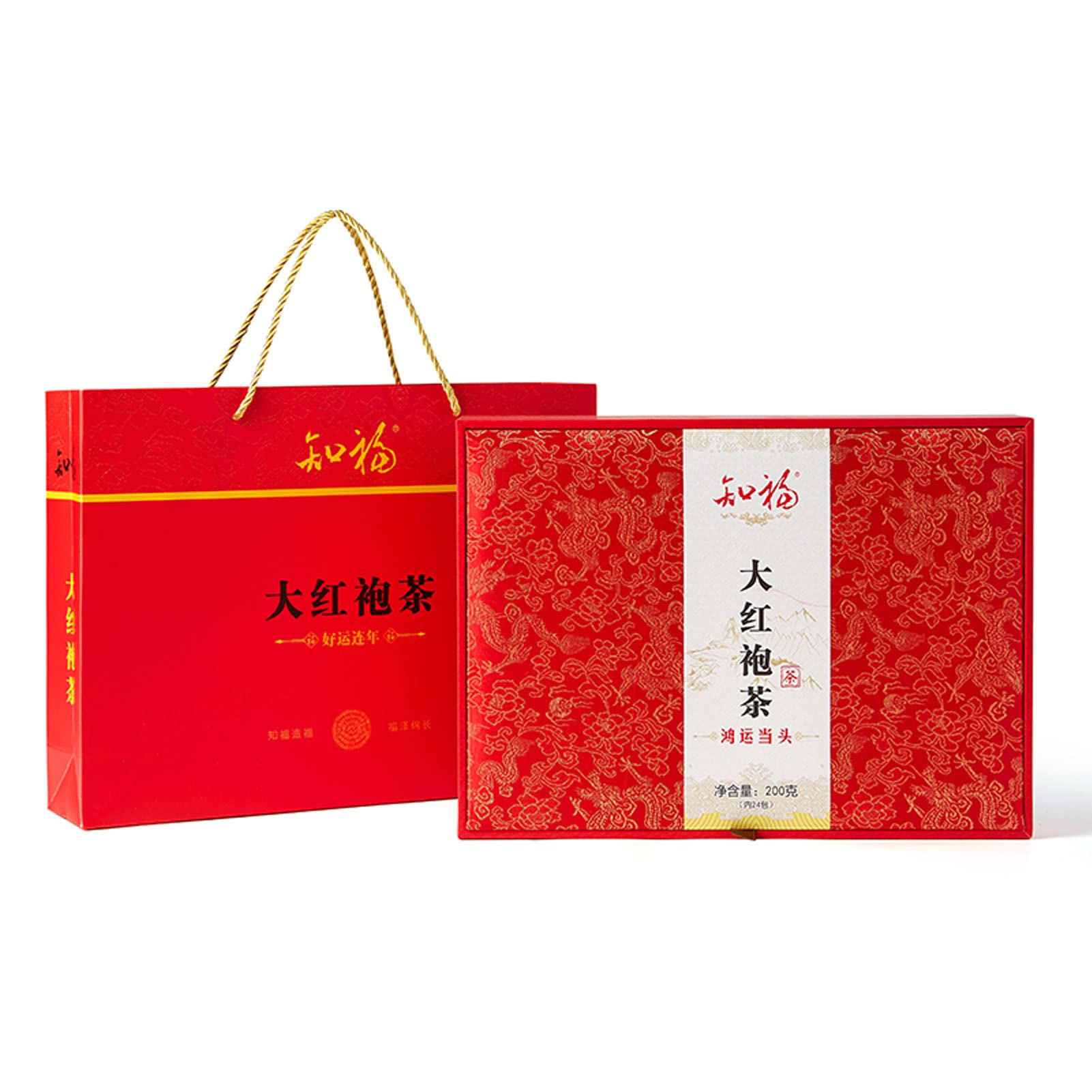 Luocute Tè Oolong Da Hong Pao, Tè di Roccia in Foglie Sfuse 200 G for | di Orchidea, Tradizione del tè di Roccia, 40 Bustine, Idea Regalo