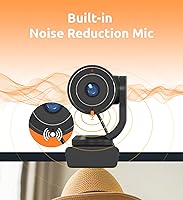 Vista 3 de TOUCAN Cámara web 1080P con micrófono, cámara de transmisión FHD con 1080P/60fps, protección de privacidad Plug and Play, cámara web ultra compacta