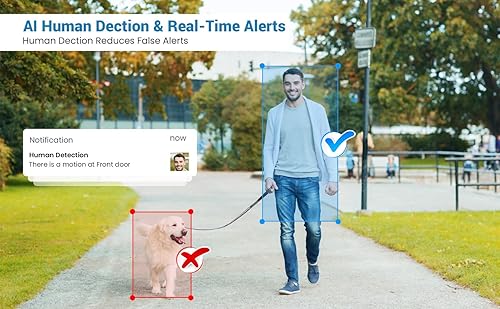 Miniatura 3 de Cámara de timbre de video de 1080p inalámbrica, detección de movimiento AI, conversación bidireccional, visión nocturna, almacenamiento en la nube,
