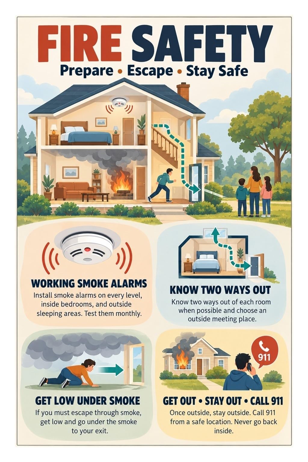 CHYIFSHIY Fire Safety Canvas