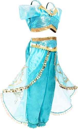 Miniatura 2 de Funna disfraz de princesa para niñas, disfraz de fiesta con accesorios para niños