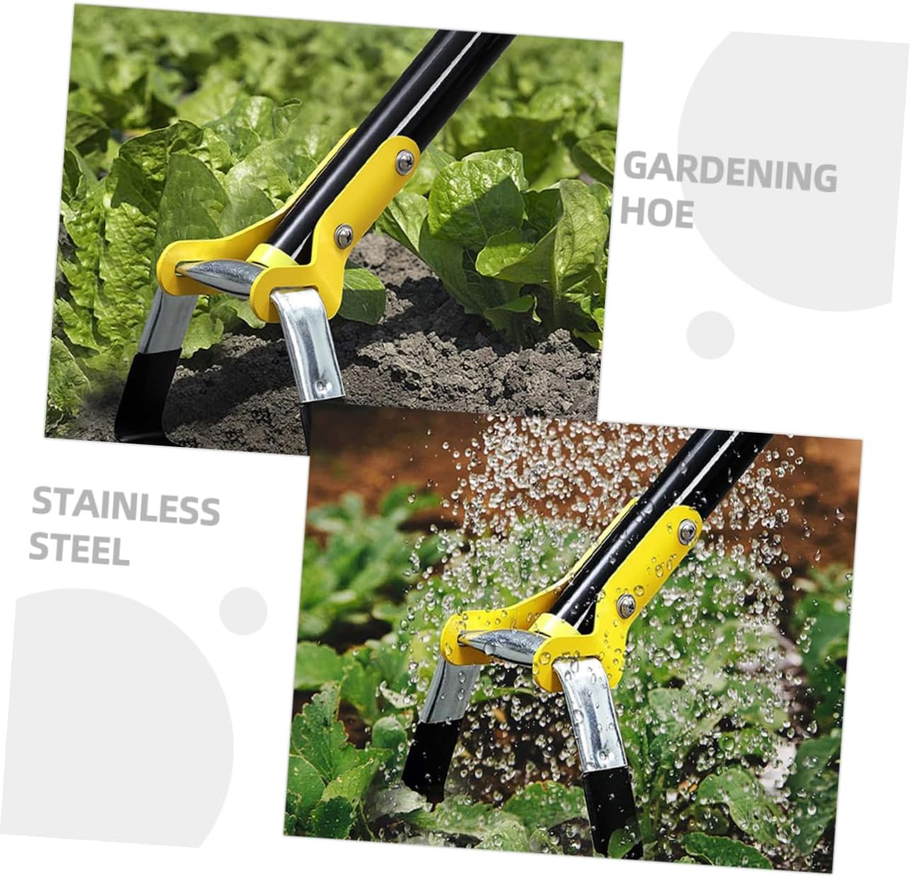 Small Ergonomic Gardening Hoe Durable Manganese Hand Tool for Weeding Lawn Care and Garden Cultivation for Home and Hiking Use