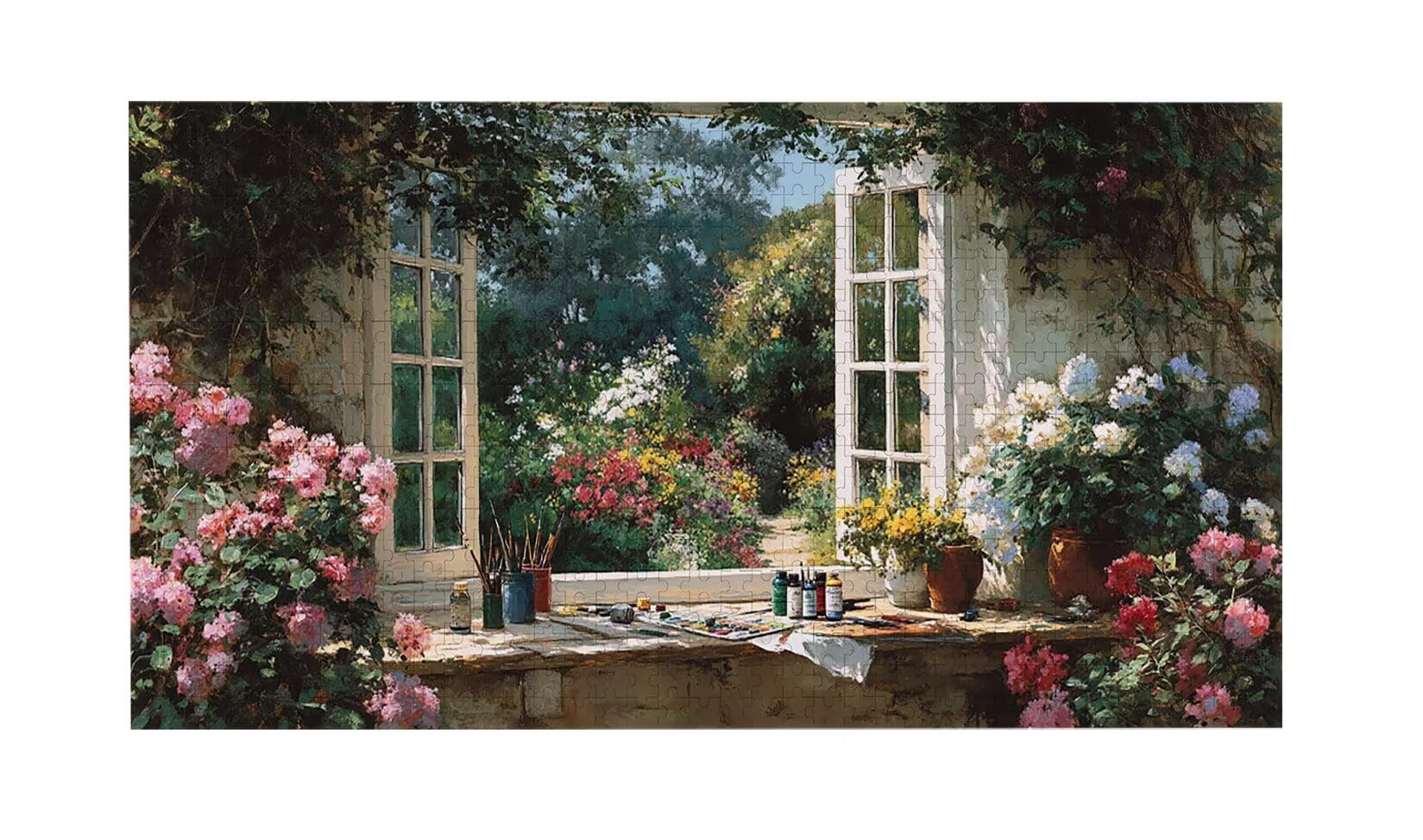 Puzzle dla dorosłych 1100 elementów, puzzle z kwiatami krajobrazowymi, dla dorosłych klasyczne puzzle i od 14 lat junior, rodzinna rozrywka domowa puzzle prezent 87x42cm l-227