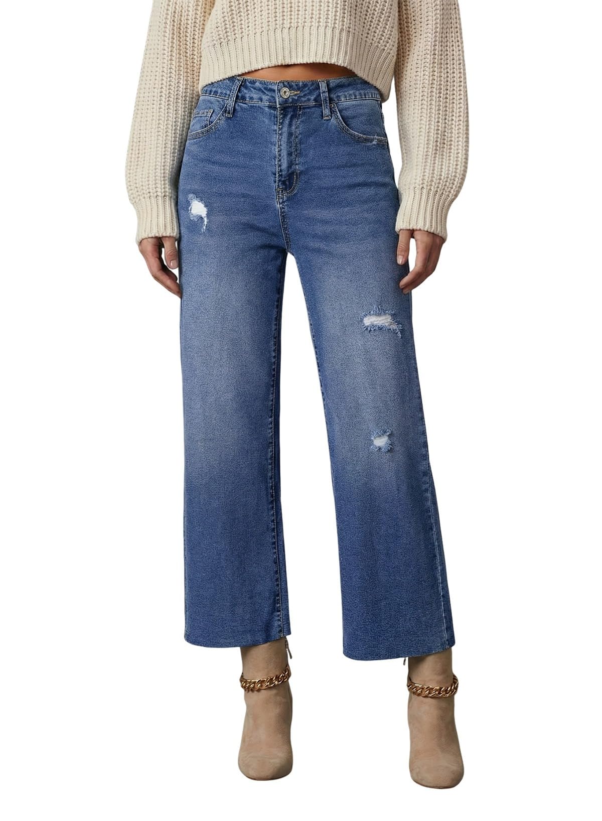 Dokotoo High Waist Baggy Jeans Petite