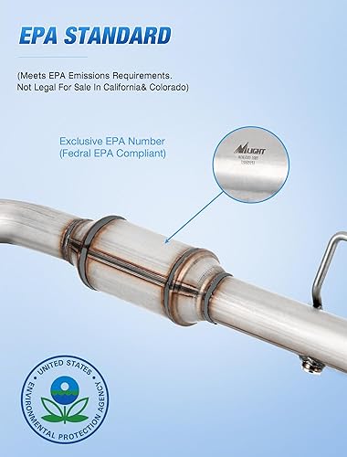 Vista 148 de Nilight Catalizador para Hyundai Accent 2012-2017/Hyundai Veloster 2012-2017/Kia Rio 2012-2014/Kia Soul 2012 2013 2014 2015 2016 (estándar EPA)