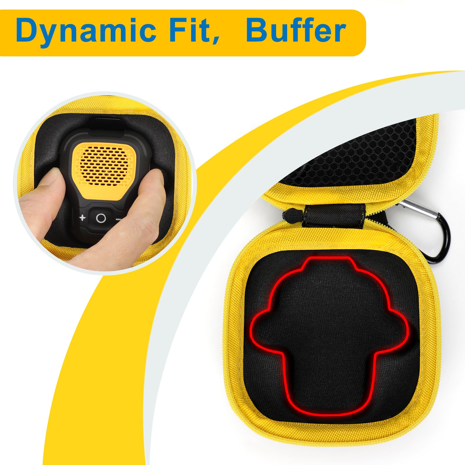 Funda rígida de almacenamiento compatible con altavoz Bluetooth DeWALT, bolsa de almacenamiento magnética inalámbrica portátil para mini altavoz (solo caja)