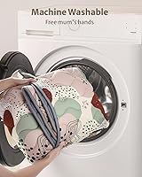 Vista 7 de Blissful Diary Portable Baby Play Mats for Floor, Thicker Cushioned Foldable Baby Crawling Mat for Indoor Outdoor, Modern Abstract 43" X 43