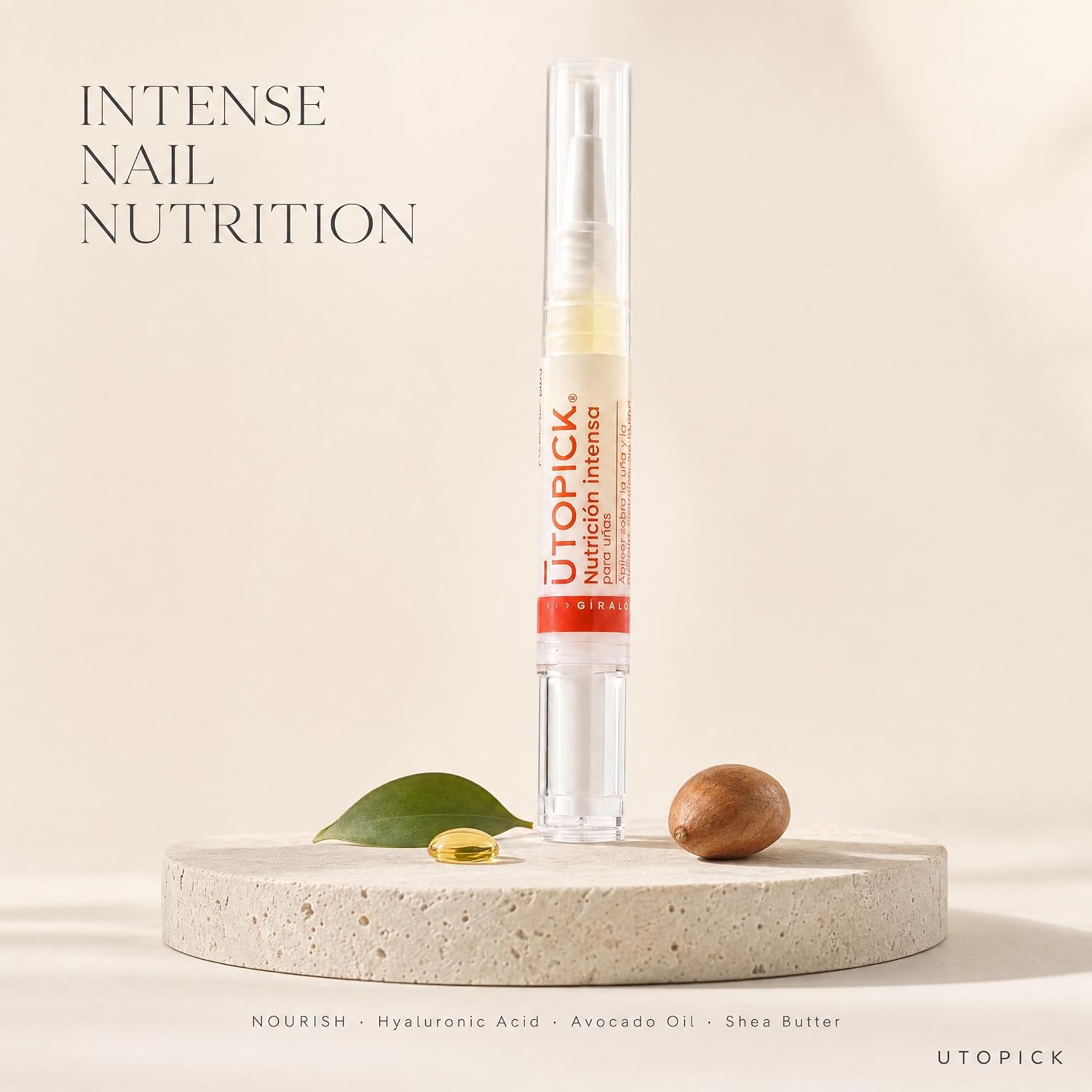 Nail Treatment Pen – Cuticle & Nail Nourishing Treatment with Hyaluronic Acid, Avocado & Jojoba Oils | Strengthens, Hydrates & Promotes Healthy Nail Growth | 0.17 fl oz (5ml)