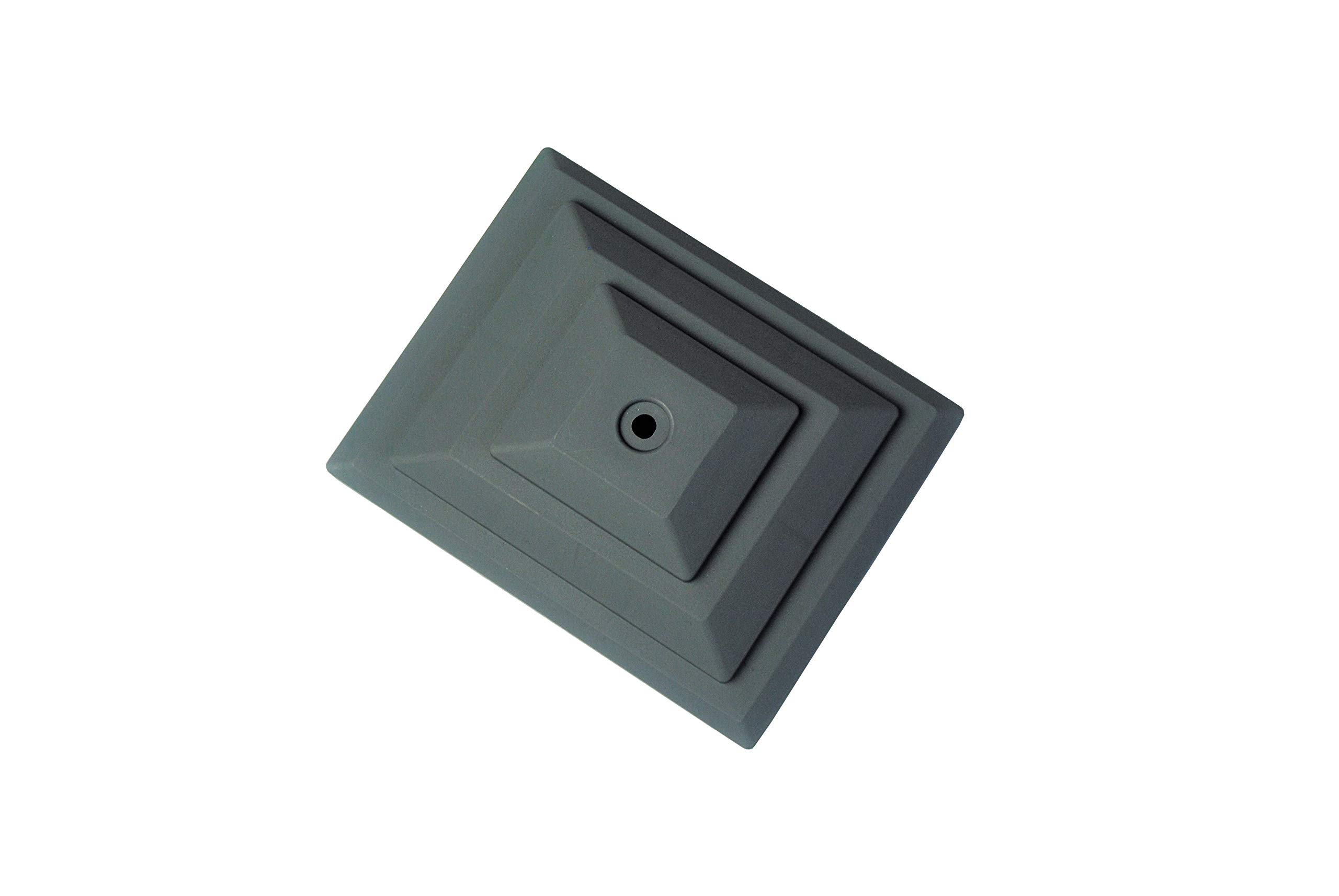 5 x Linic Plastic Grey Fence Post Caps for a 4" x 3" (100mm x 75mm) Fence Post, Rot Proof. (GT0053). UK Made. Free UK Postage