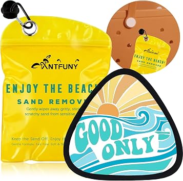 Triangle Sand Remover for Beach Cleaner Eraser Must Haves Vacation Essential for Family Women Trip Hawaii Honeymoon Gift Costa Rica Resort Rio de Janeiro Bahamas Punta Cana Waikiki Spring Trip Towel