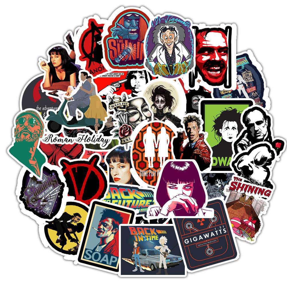 Set di 100 adesivi con motivo circo, impermeabili, in vinile per...Set Di 100 Adesivi Con Motivo Circo, Impermeabili, In Vinile Per