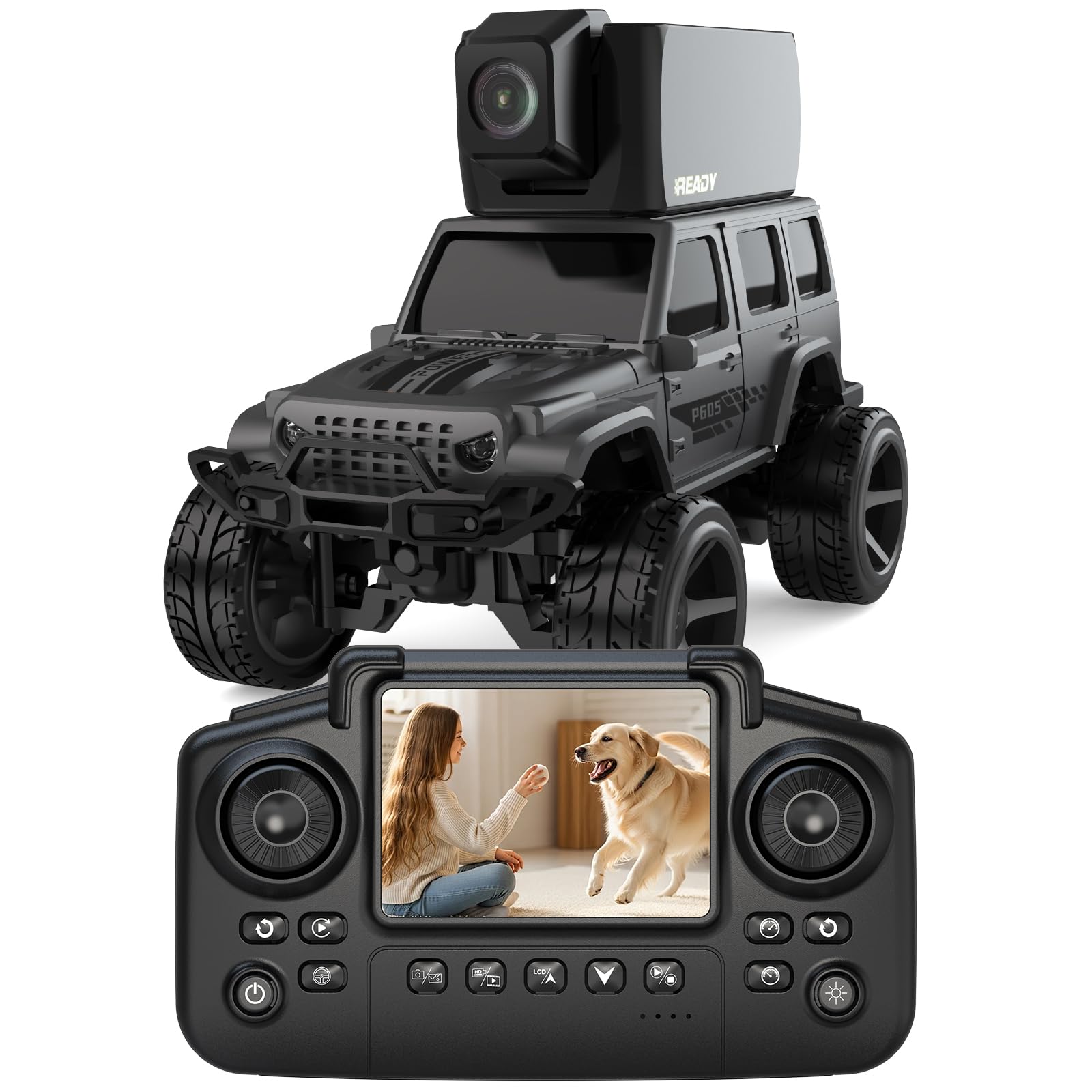 1/64 FPV Mini RC Car Truck Camera Toys with LCD Screen for Kids Adults Gift — image 1
