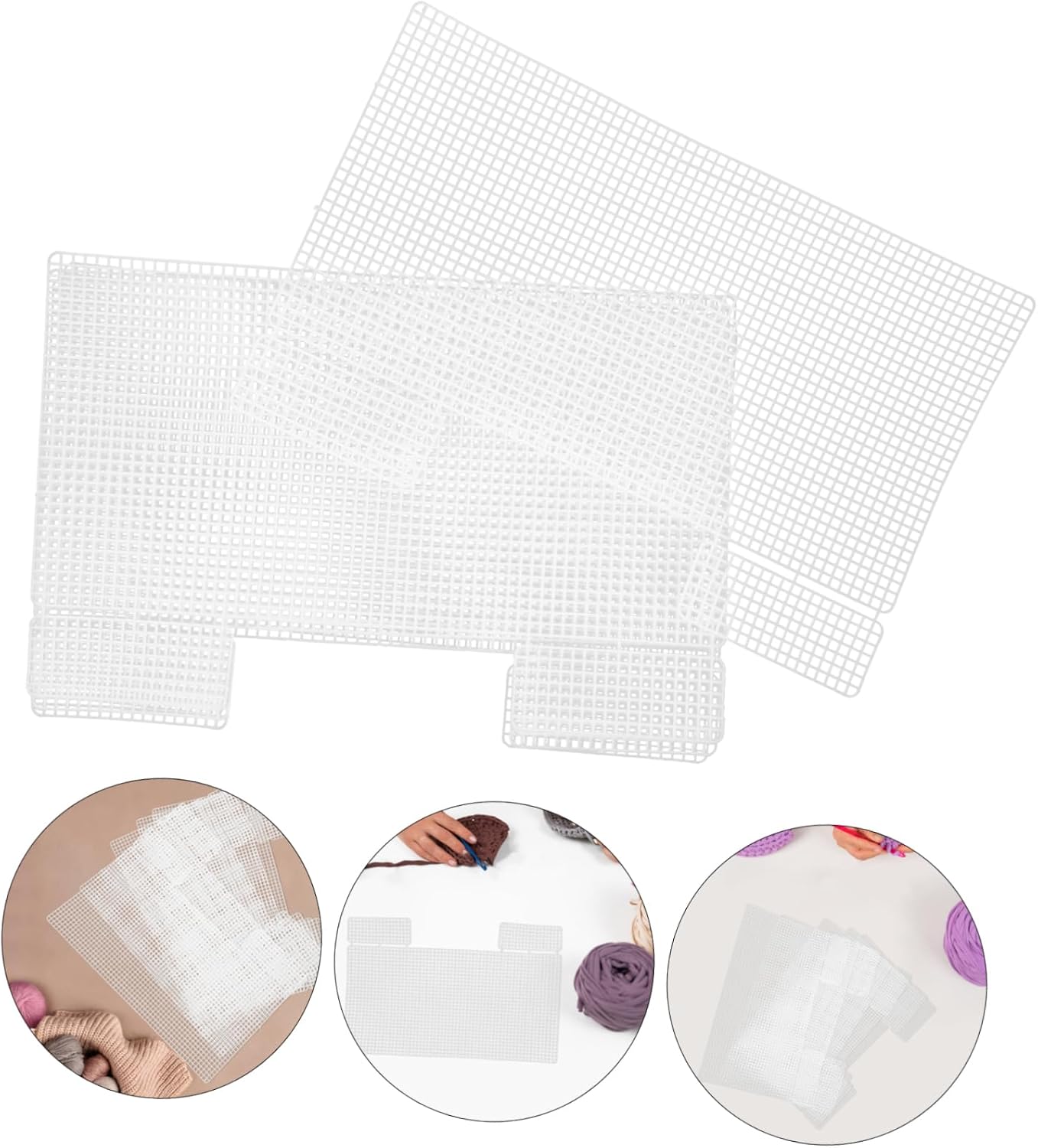 Yardwe 5pcs Plastic Mesh Sheets for DIY Crafting Plastic Canvas for Embroidery Easy to Cut and Shape for Knit Crochet and Yarn Projects
