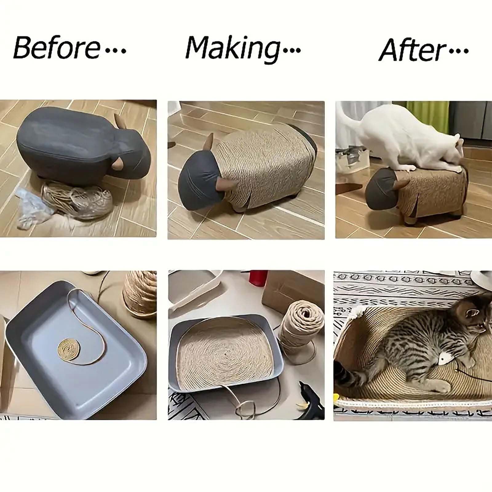 Cuerda de Yute Natural de 6 mm,Hilo de Arpillera de Cáñamo Hecho a Mano para Manualidades, Jardinería, Bricolaje,Tejido de Plantas,Envoltorio de Regalos,Embalaje y Agrupación,Decoración de (Size:180M)