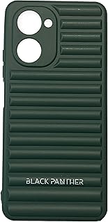 جراب حماية خلفي مضاد للصدمات من البولي يوريثين المقاوم للحرارة المضلع ممتص لموبايل أوبو ريلمي C33 السيليكون مع للكاميرا أخضر دي